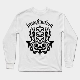 Abstract Imagination Black Long Sleeve T-Shirt